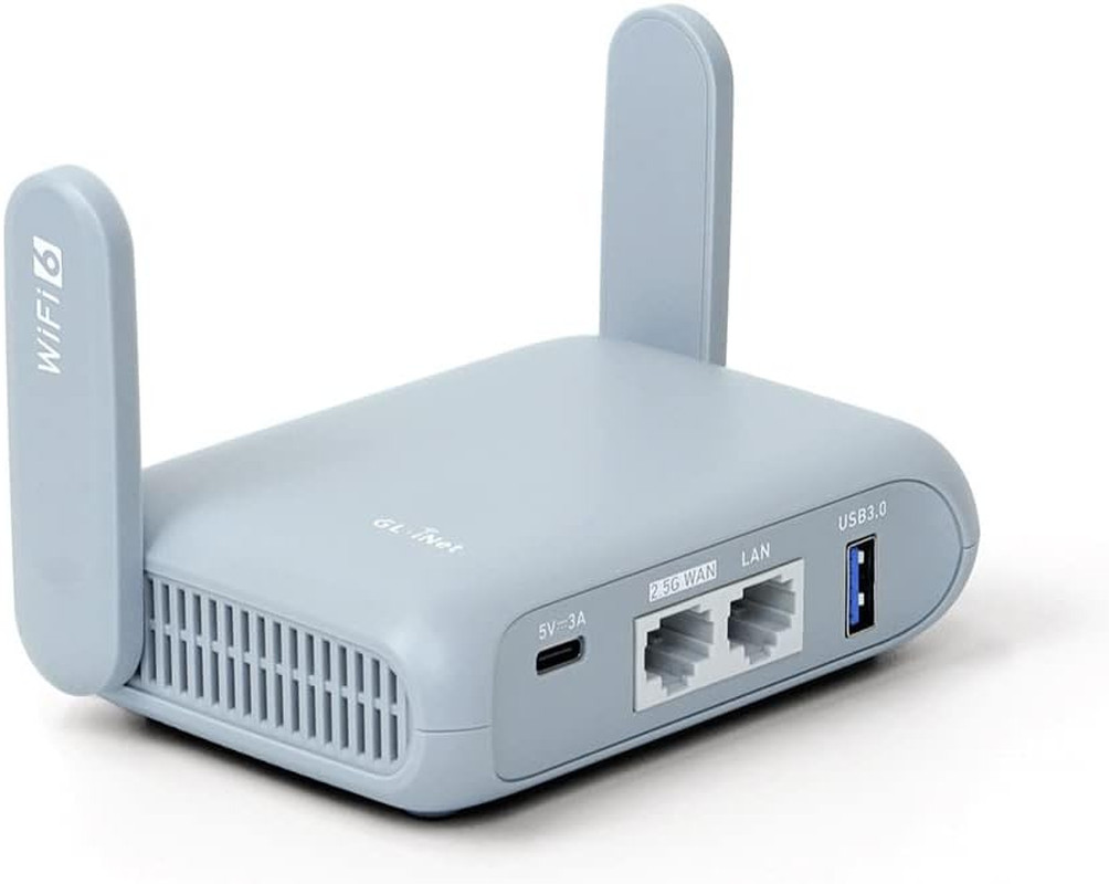 GL-MT3000 Beryl AX Wi-Fi 6 Travel Router, 2.5G WAN, VPN, Openwrt