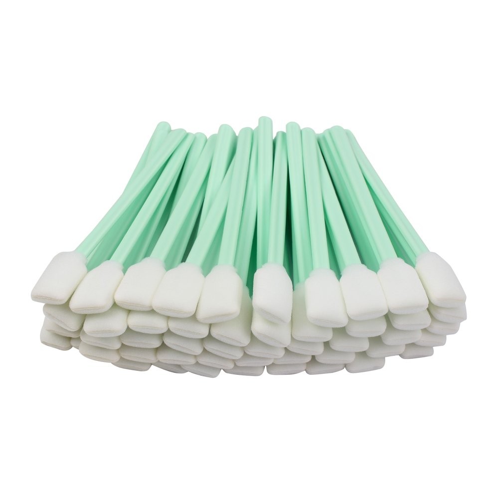 100pc 5.1" Square Rectangle Foam Cleaning Swab Sticks for Solvent Format Inkj...