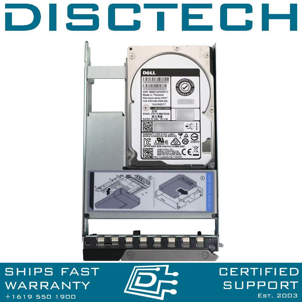 Dell 401-ABHS / T93C2 2.4TB 3.5" LFF 12Gbps 10K RPM HS SAS Hybrid Hard Drive Kit