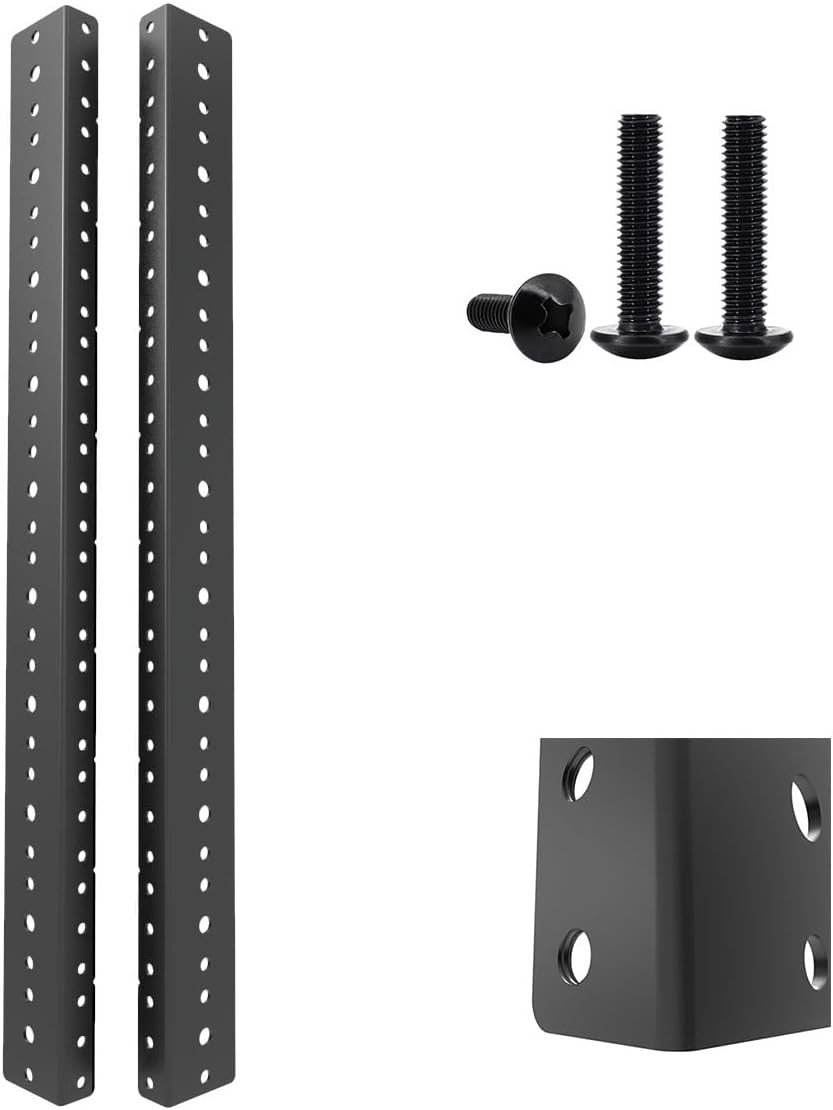 10U Steel Rack Rails Kit with Hardware - 2 Pieces (10URR)
