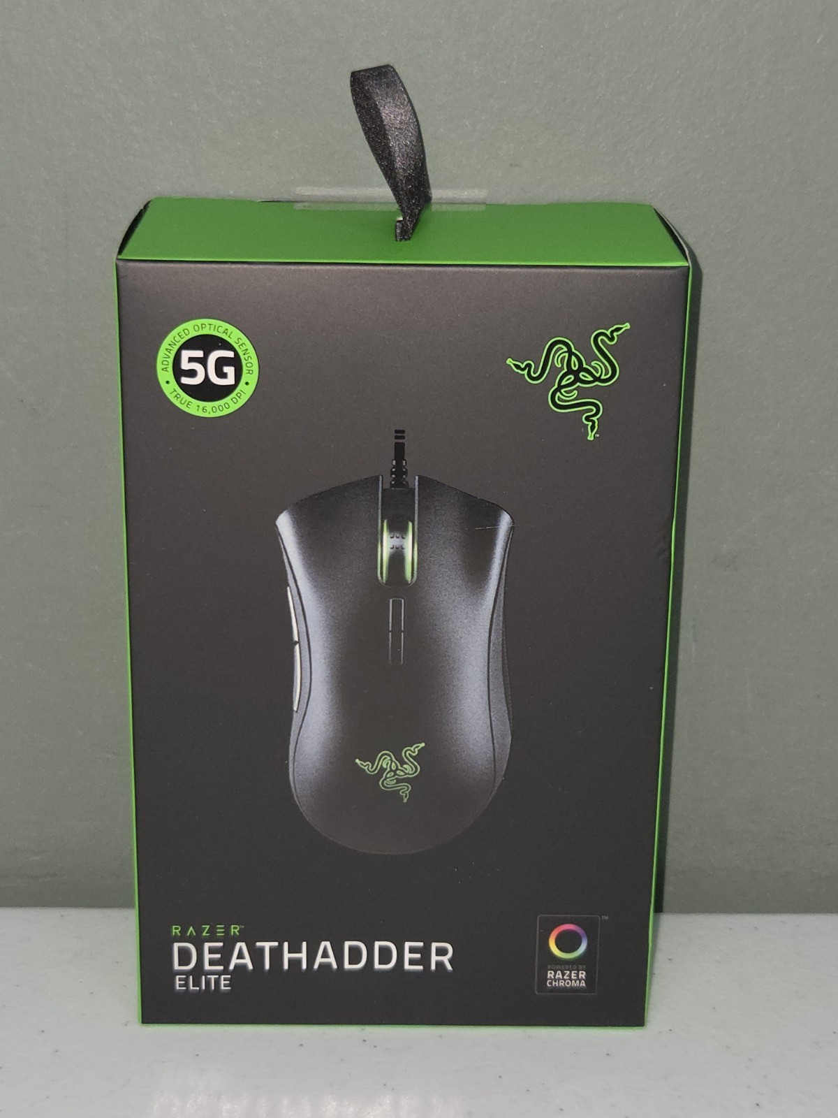 New Sealed Razer DeathAdder Elite Gaming Mouse Black RGB Lighting Optical Sensor