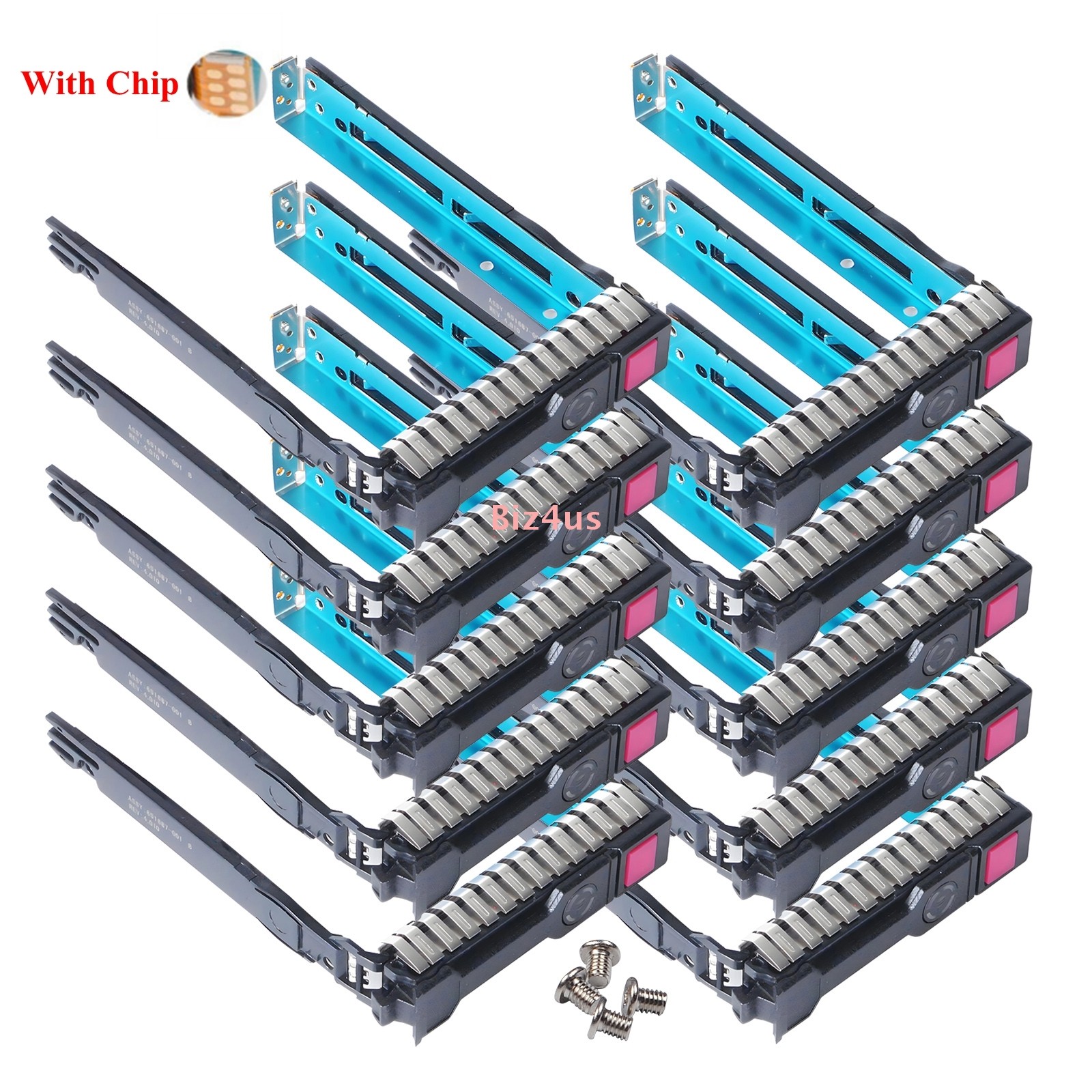 10x 2.5" SFF HDD Caddy Sled For HP ProLiant DL380 DL380p DL360p DL180 Gen8 Gen9