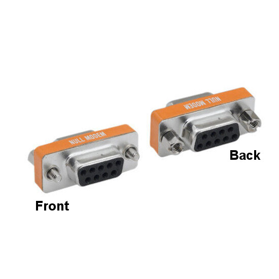 KNTK Mini Null Modem DB9 Female to Female Adapter RS-232 Data Connect Crossover