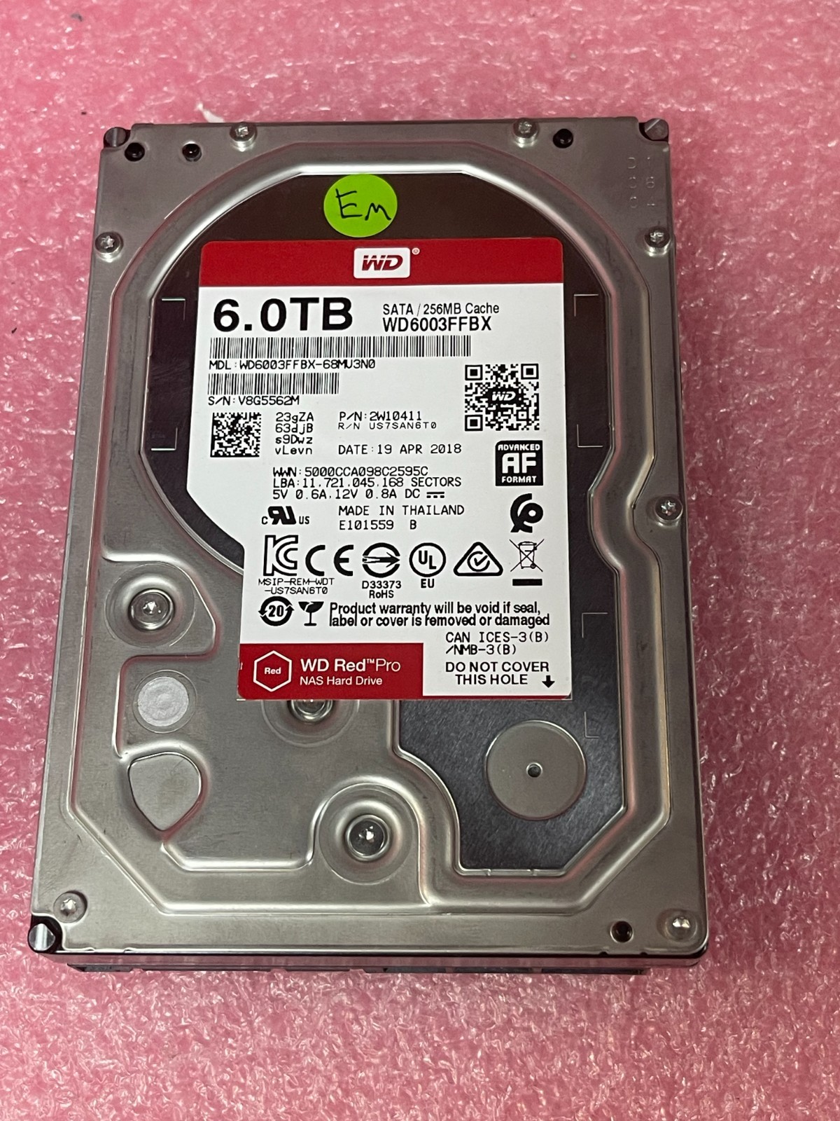 Strong-IT Western Digital WD WD6002FFWX RED PRO 6TB SATA 6G 7.2K 3.5" 7.2K HDD