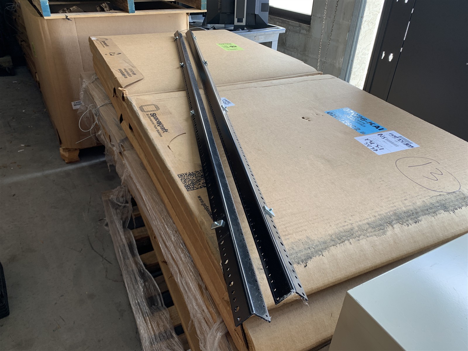 Pair of Middle Atlantic 44U Marked Rack Rail Left And Right For ERK-4425