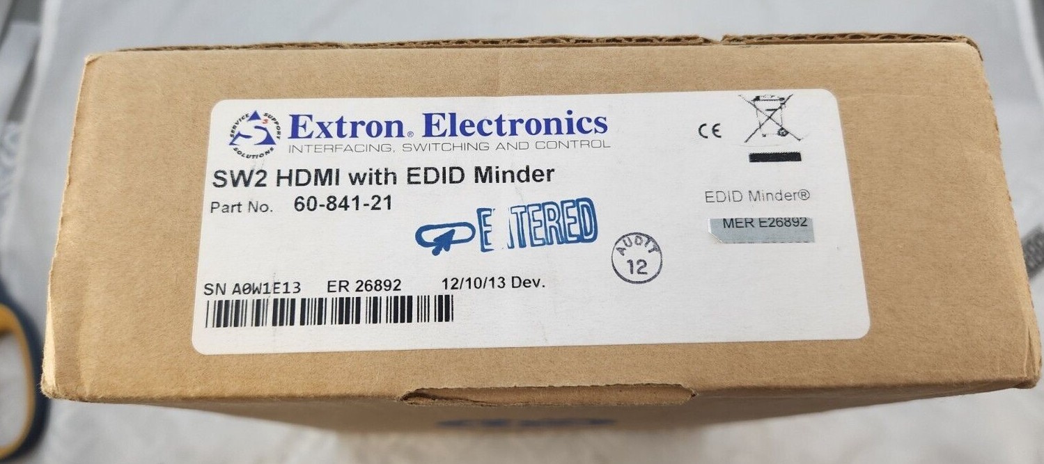 Extron SW2 HDMI WITH EDID Minder,  Two-Input HDMI Switcher  60-841-21