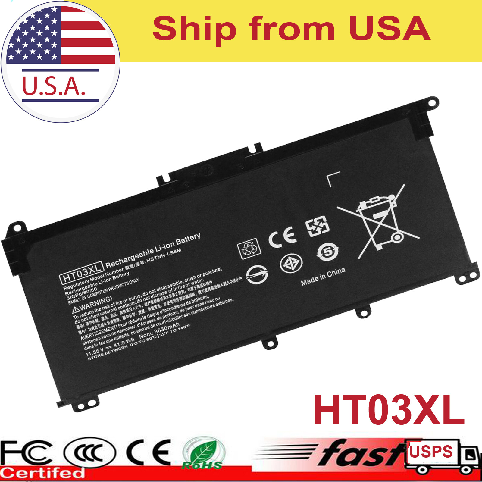 Battery For HP Pavilion 15-CS3073CL 15-CS3153CL 15-CS2064ST 15-CW0001LA 