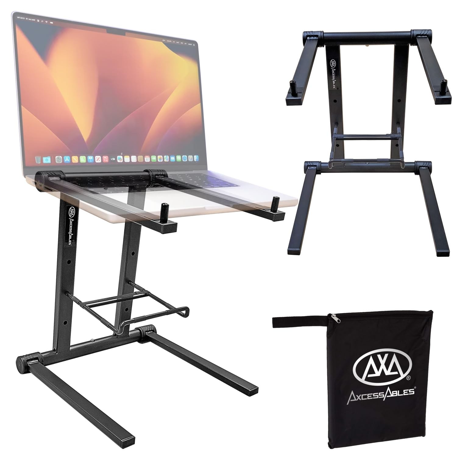 AXA AXCESSABLES Portable Foldable DJ Laptop Stand with Travel Bag