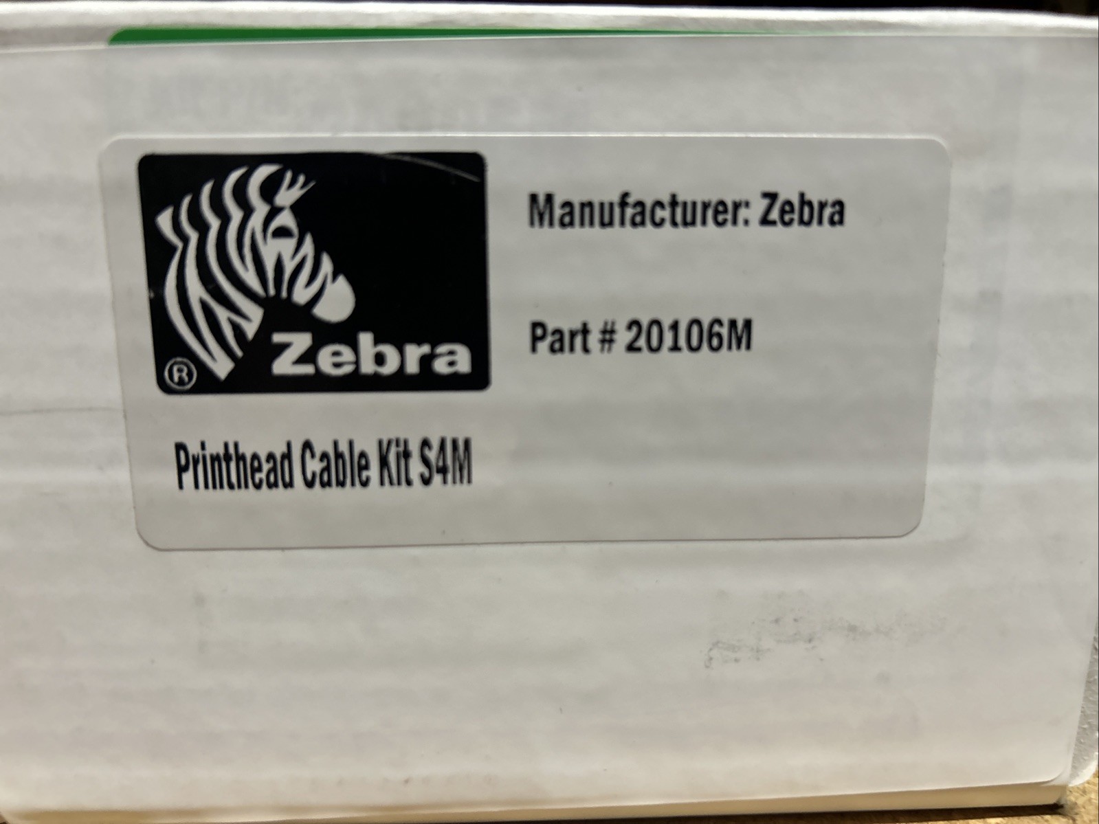 Zebra Print Cable Kit For S4M New Original Equipment 20106M