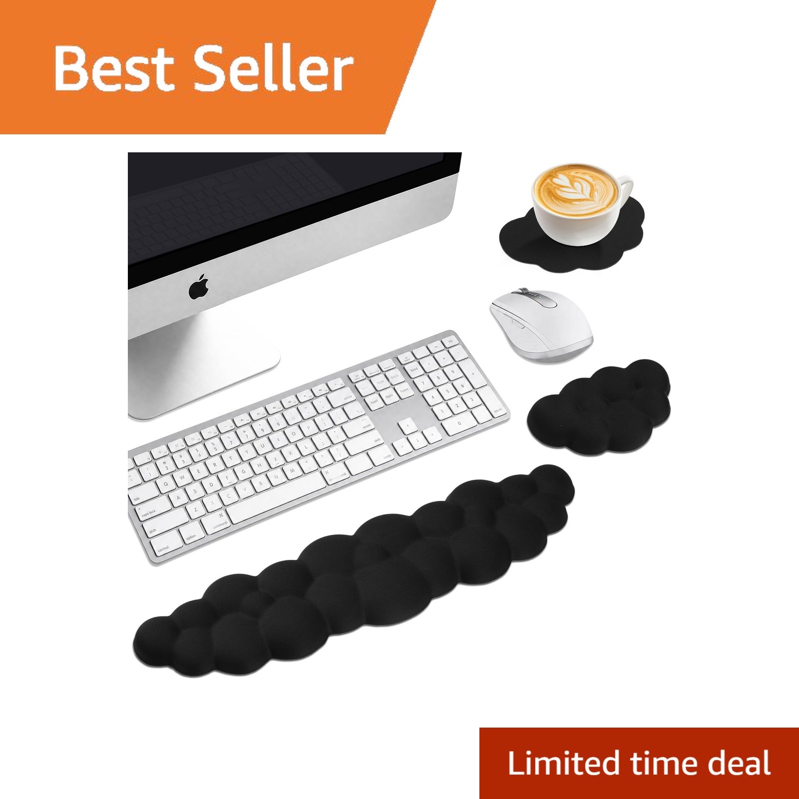 Yuhijoy Cloud Keyboard Wrist Rest, Black