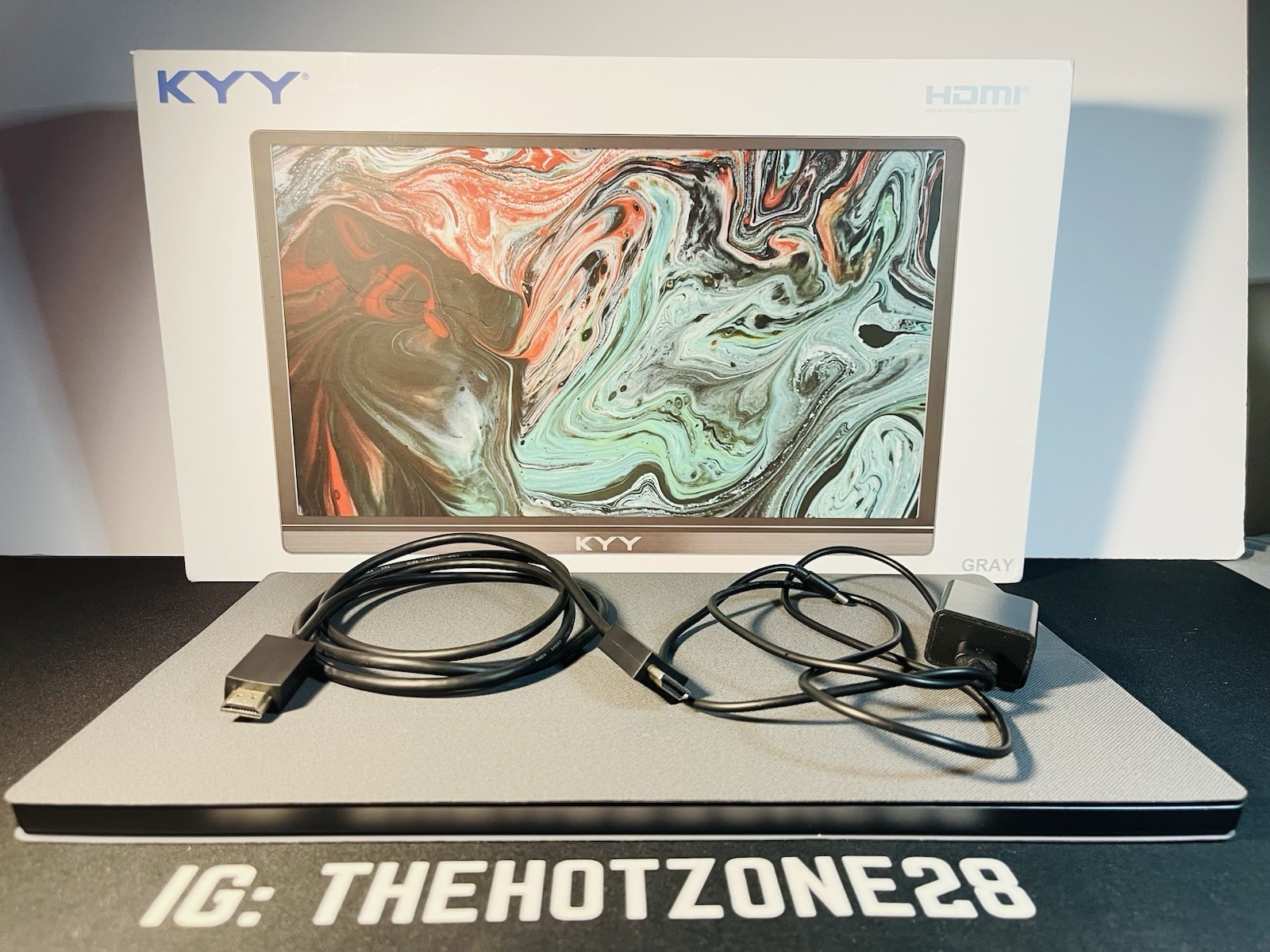 KYY Portable Monitor 15.6in 1080P Computer Screen Extender w/Cover HDMI