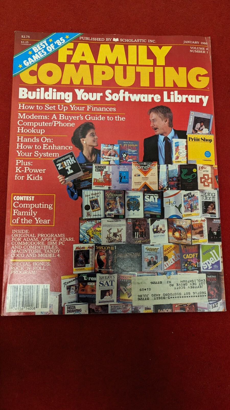 January 1986 Vol 4 # 1Family Computing Magazine Building your Software Library