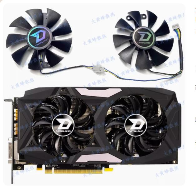 For DATALAND RX480 470 470D Cool Energy 580 God of War Graphics Card Fan GA91B2U
