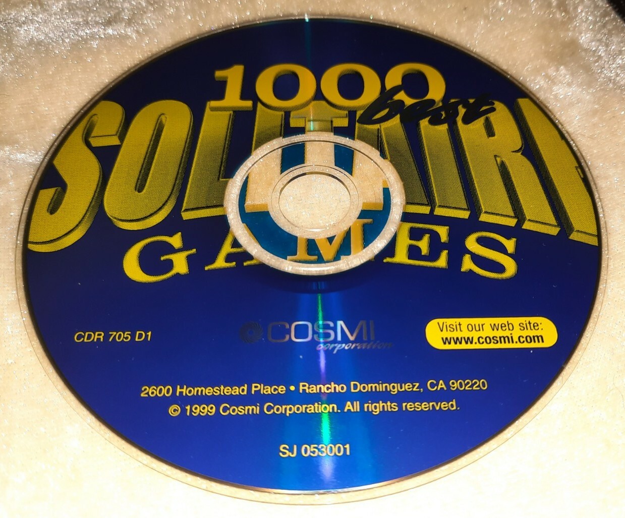 1000 Best Solitaire Games PC CD-Rom Game by Cosmi  for Windows 95