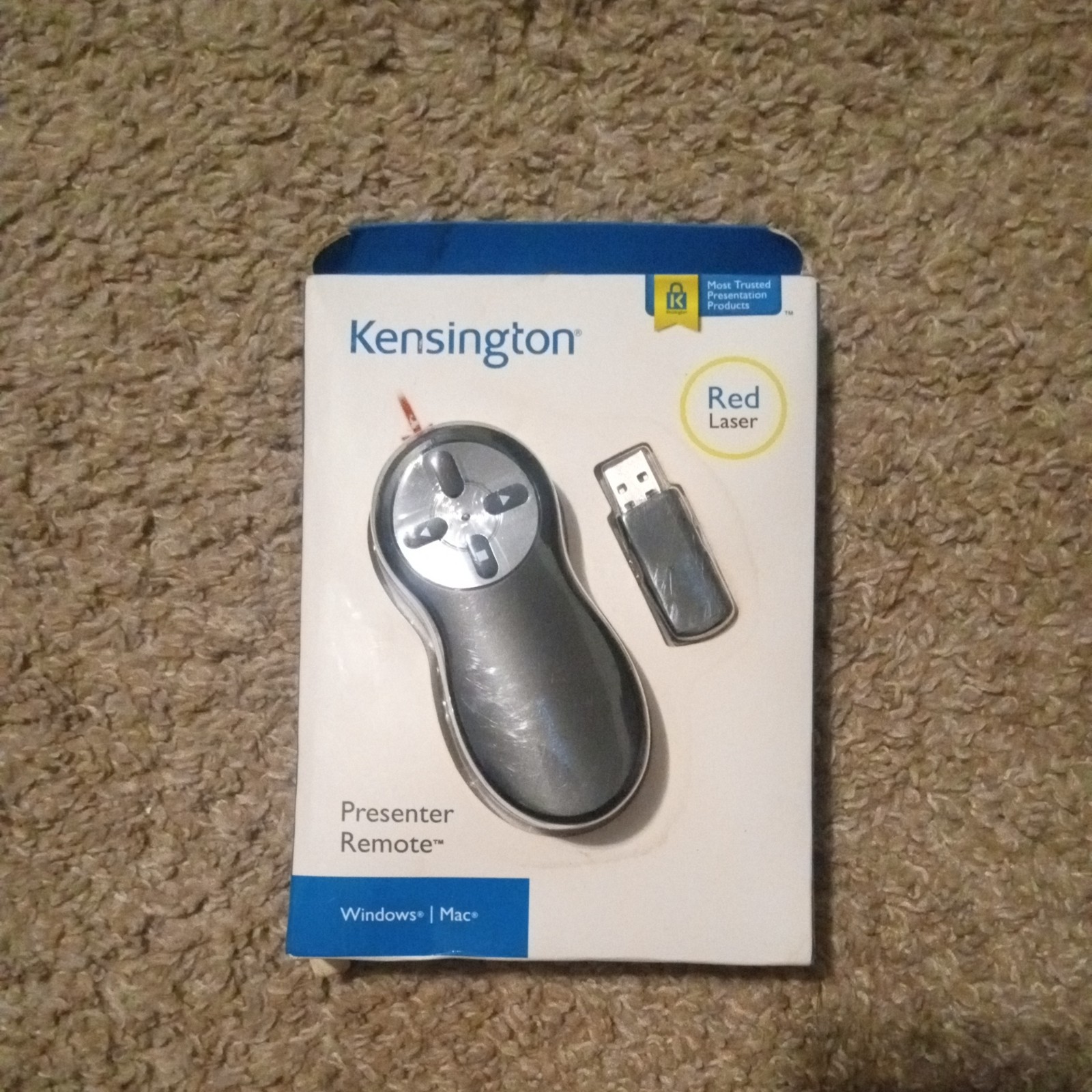 Brand New In Box Kensington Wireless Presenter w/Red Laser (K33374USB)
