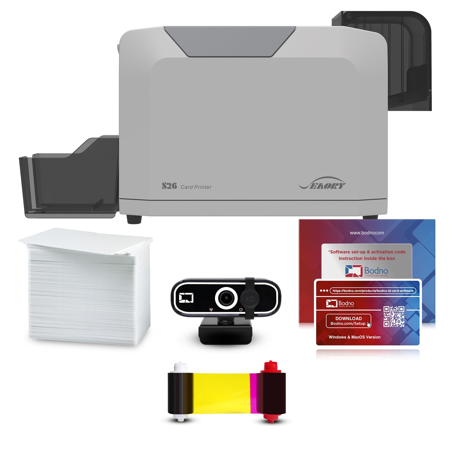 Bodno Seaory S26 Single Sided ID Card Printer & Complete  Edition