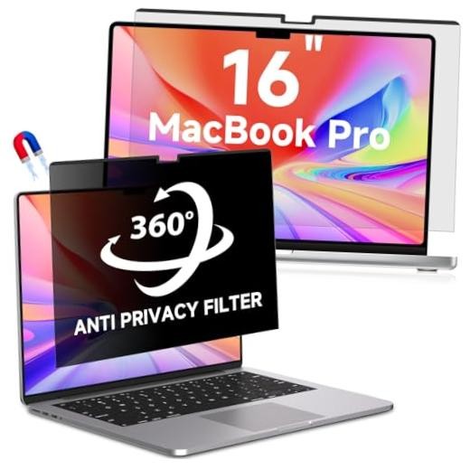 360° Magnetic Privacy Screen for Macbook Pro Privacy Screen MacBook Pro 16 Inch