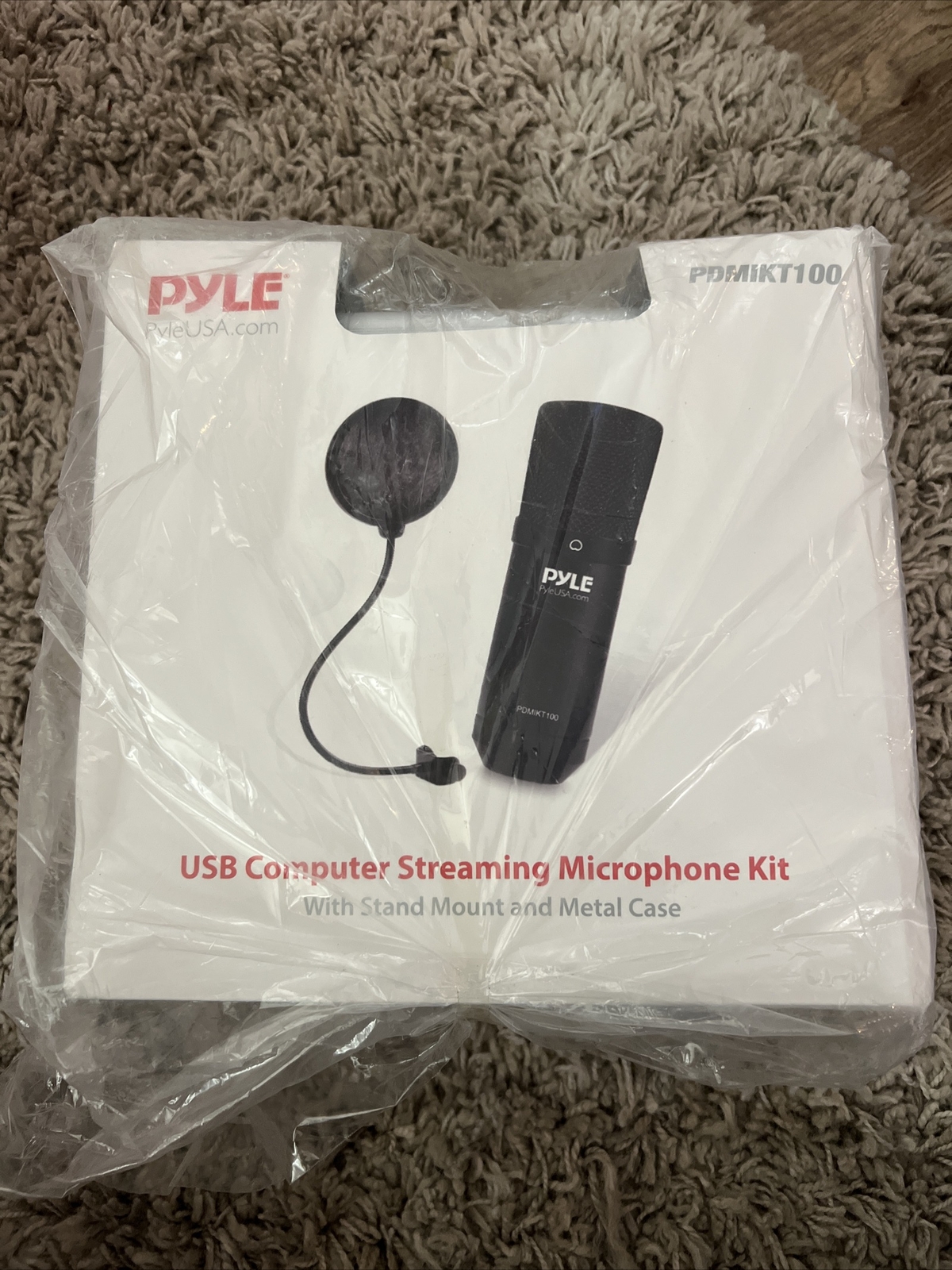 Brand New Pyle USB Computer Streaming Microphone Kit for Podcasts (PDMIKT100)