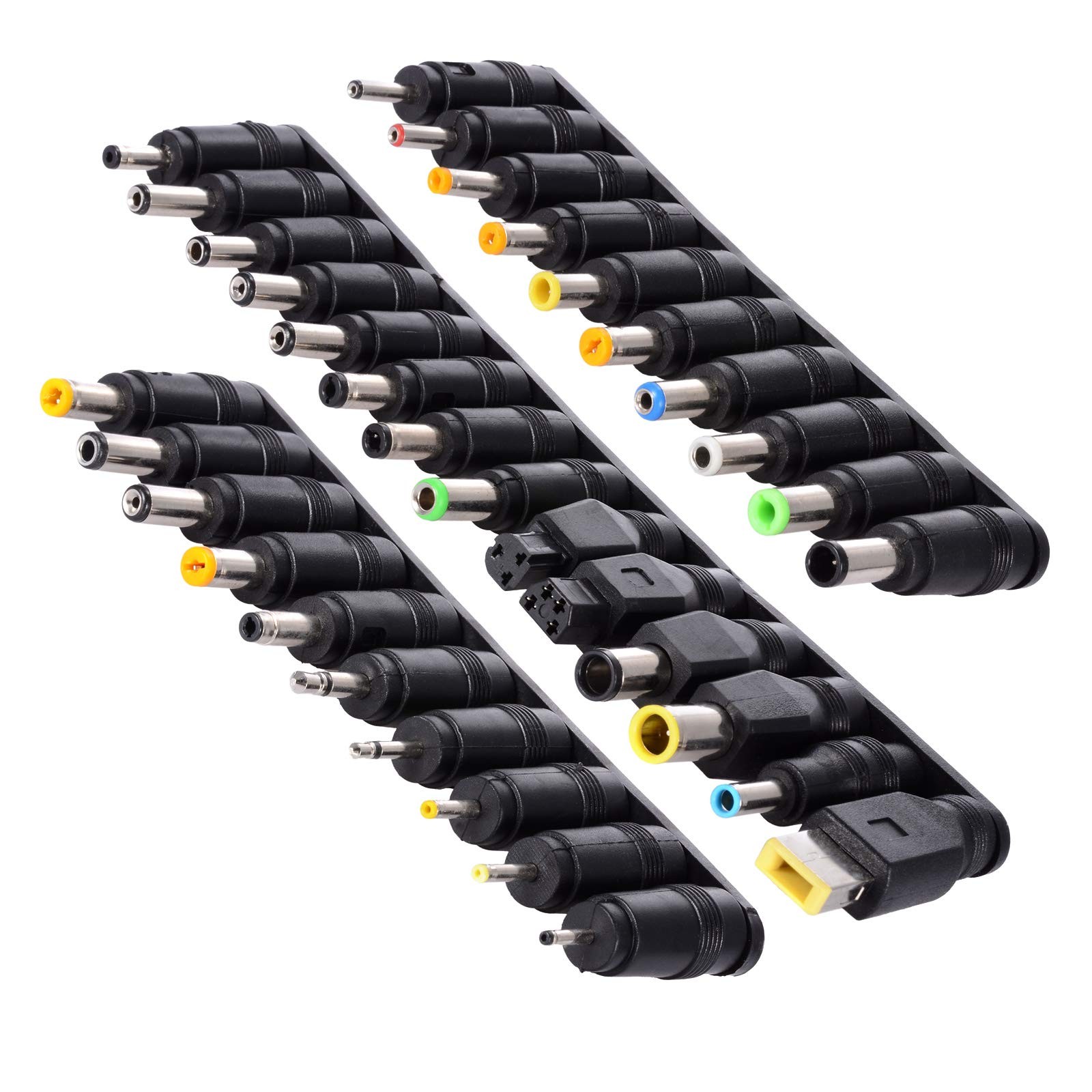 SoulBay 34pcs Universal Laptop DC Plug Set, Adapter Jack Tips