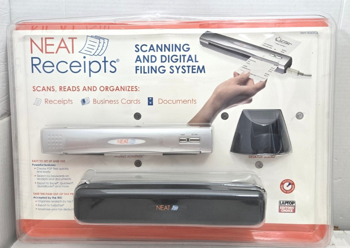Neat Receipts Mobile Scanner & Digital Filing System Scan Reads Organizes