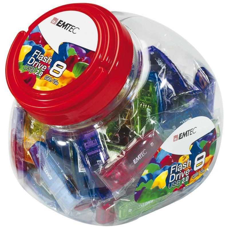 Emtec ECMMD32GC410JAR80 C410 Color Mix - Candy Jar 2.0 USB Flash Drive 32G ~E~