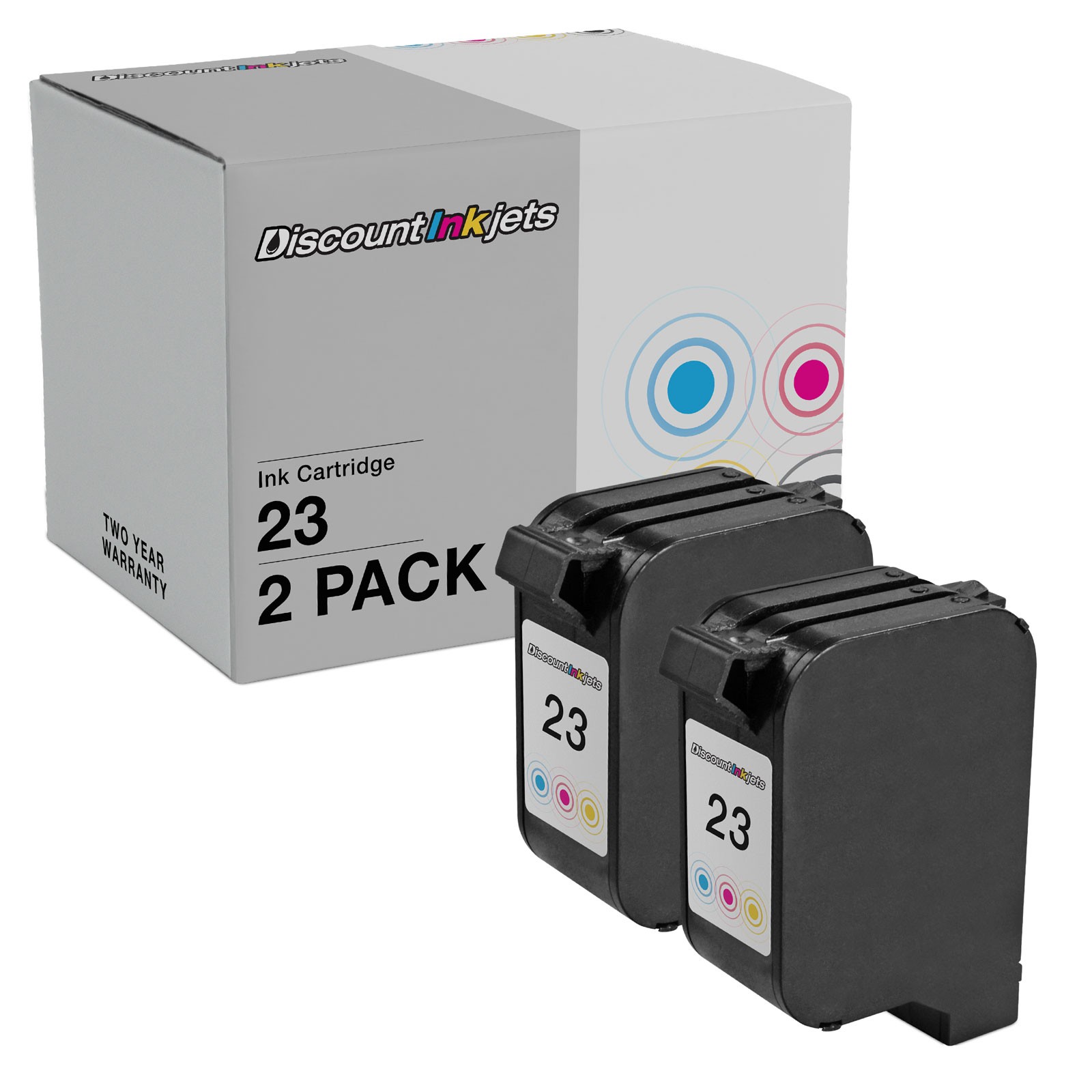 2PK #23 Tri COLOR Inkjet Cartridge for HP C1823D Deskjet 832 832C 880 880C 890cx