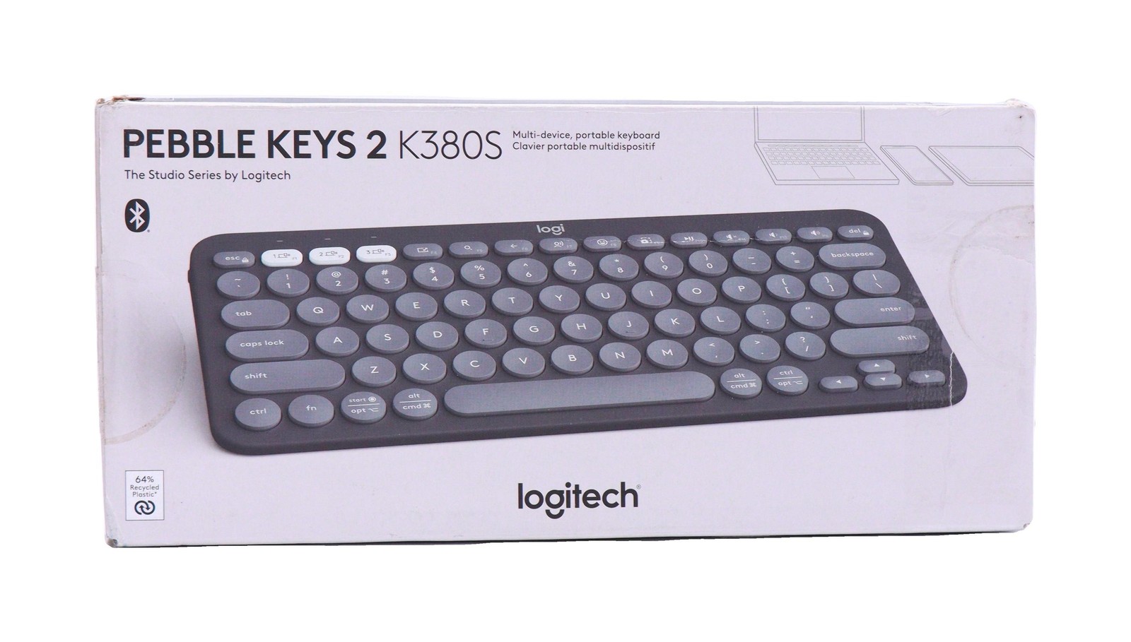 Logitech Pebble Keys 2 K380S Wireless Bluetooth Keyboard Graphite