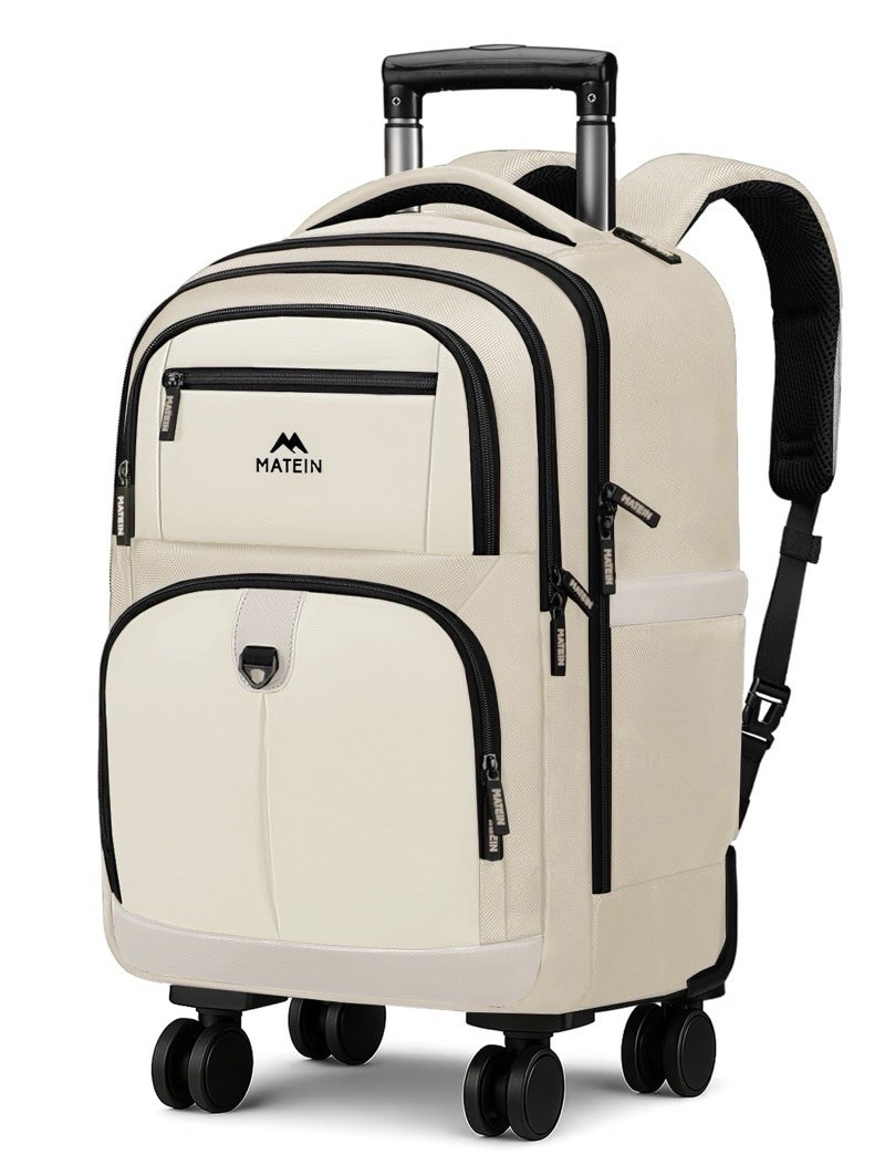MATEIN Rolling Backpack 4-Wheel Roller Backpack