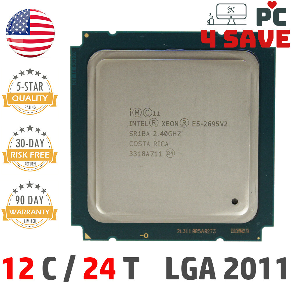 Intel Xeon E5-2695 V2 SR1BA 2.4GHz ~ 3.2GHz 30M 12-Core LGA 2011 Server CPU 115W
