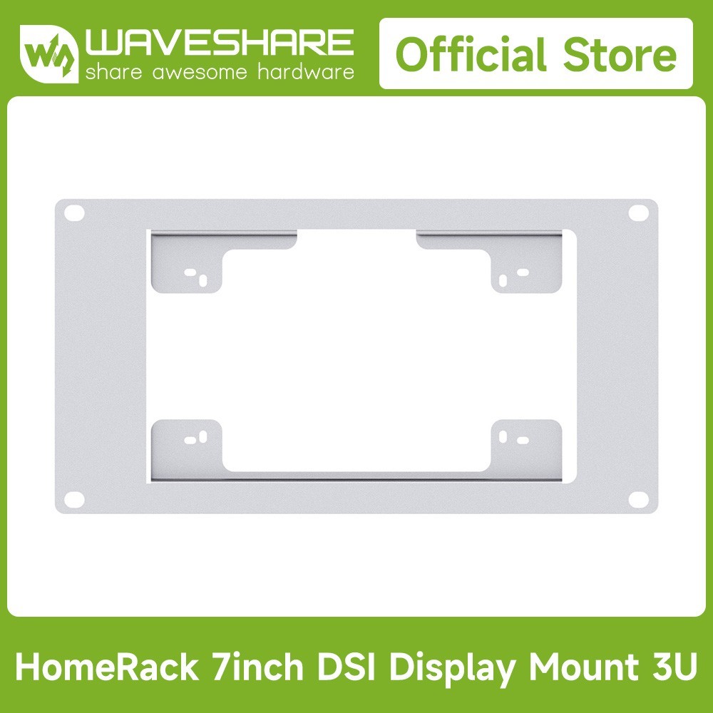 Waveshare HomeRack 7inch DSI Display Mounting Panel, 3U Mounting Space