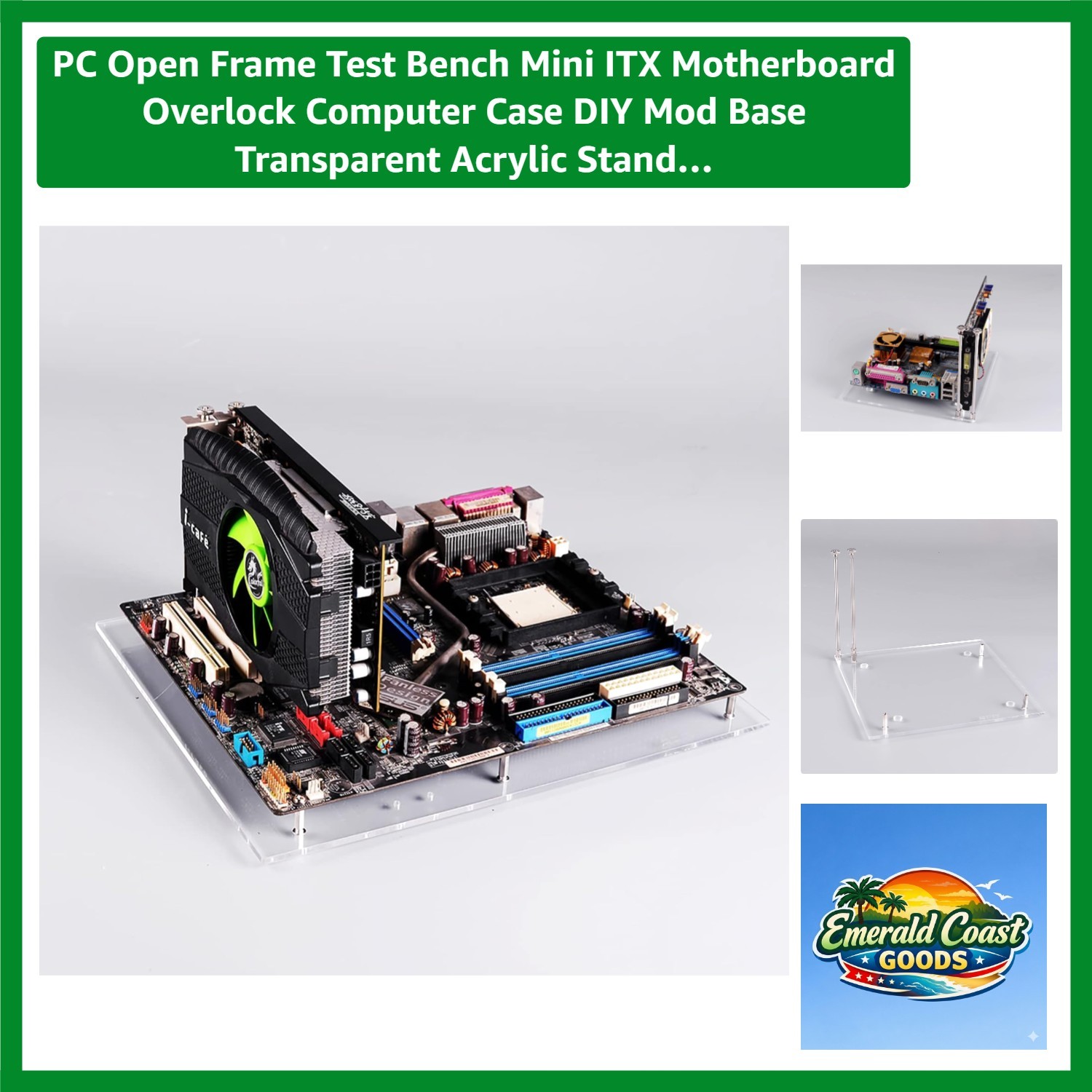 PC Open Frame  Bench Mini ITX Motherboard Overlock Computer Case DIY Mod Base...