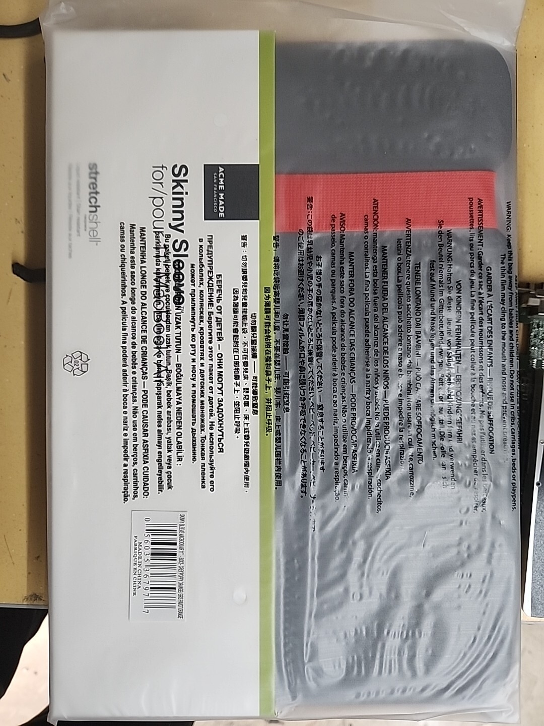 Acme Made Stretch Shell Skinny Sleeve for 11" MacBook Air Grey/Poppy Orange 