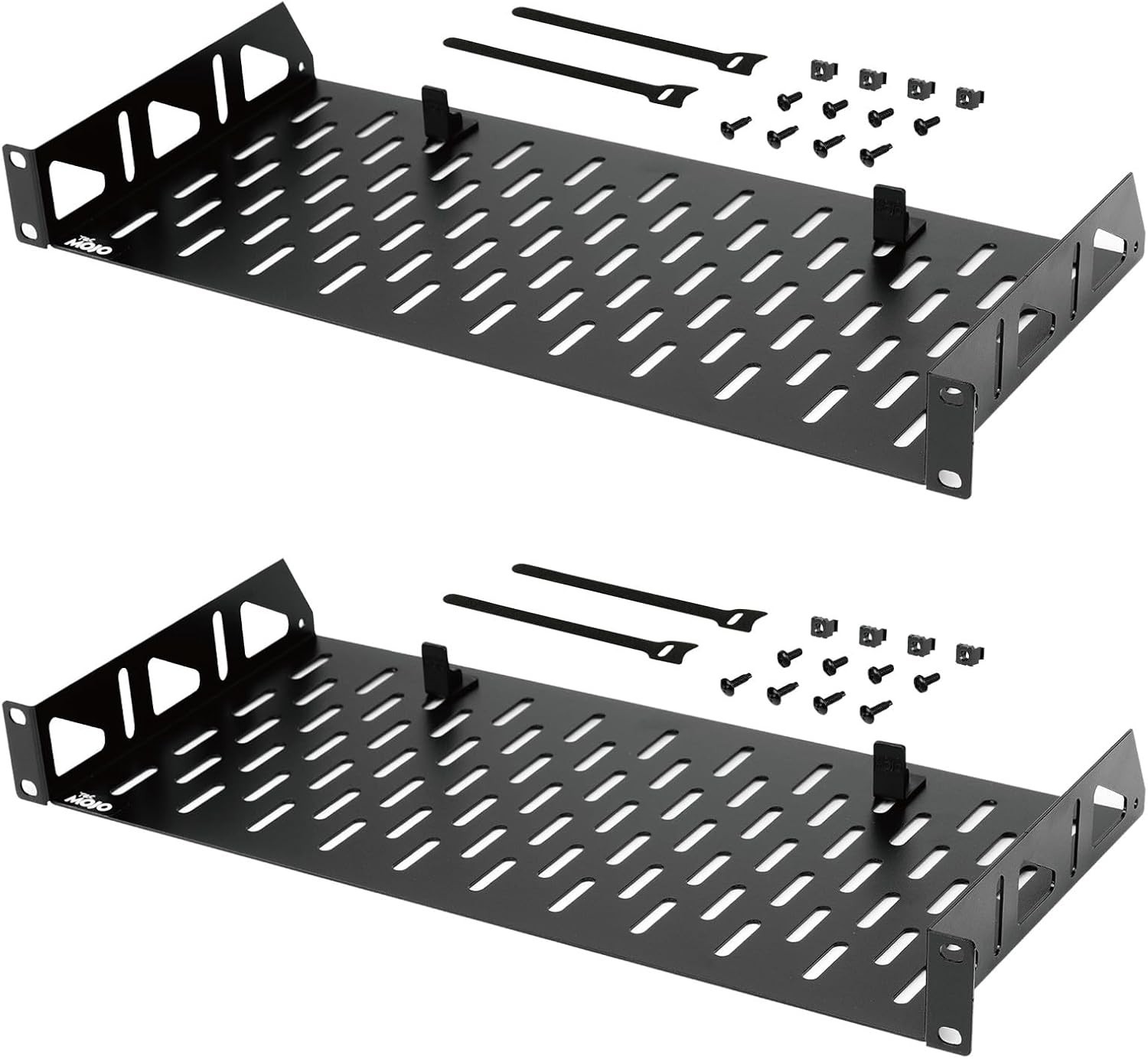Tecmojo 1U Rack Shelf,19 inch Shelf 8 Depth,Rack 8 in/2pack, 