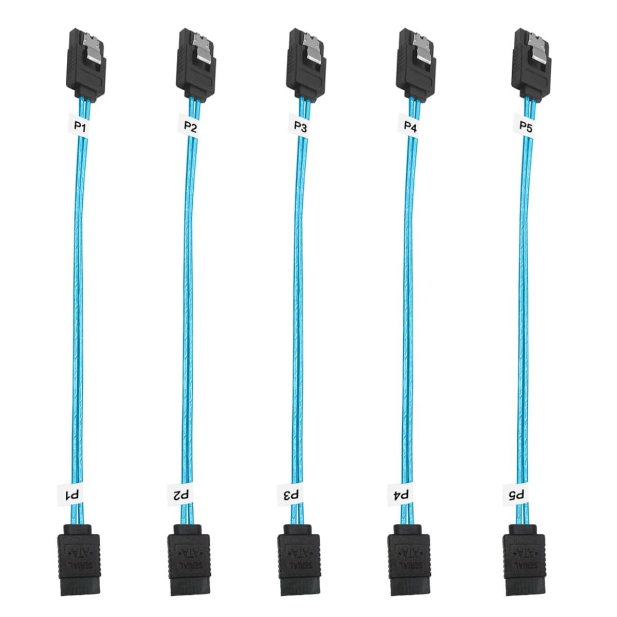 5Pack SATA III Cable:8 Inch Short-Sata Cable Thin 0.2M, Straight