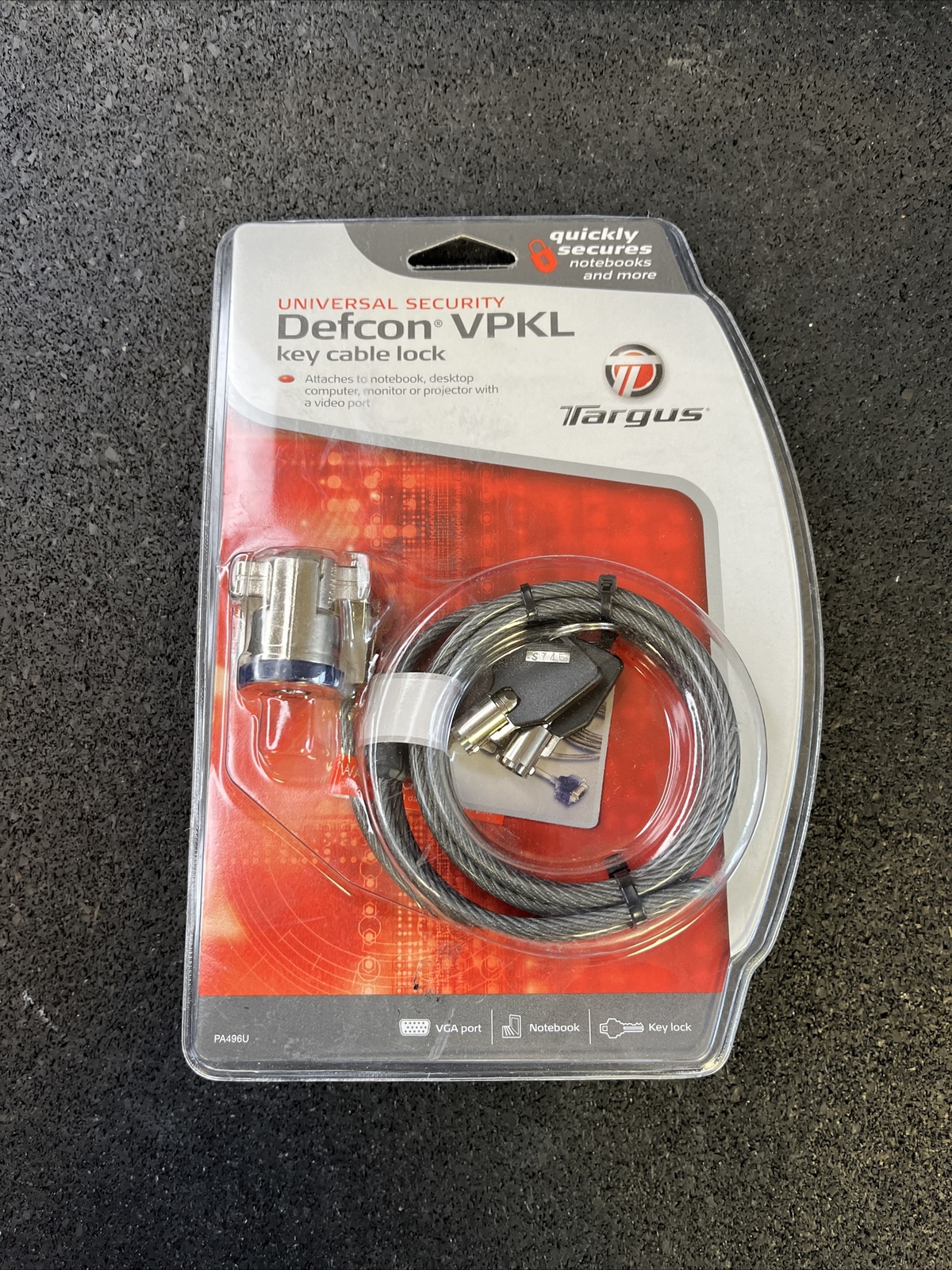 DEFCON VPKL LAPTOP DESKTOP NOTEBOOK COMPUTER VIDEO PORT VGA LOCK TARGUS
