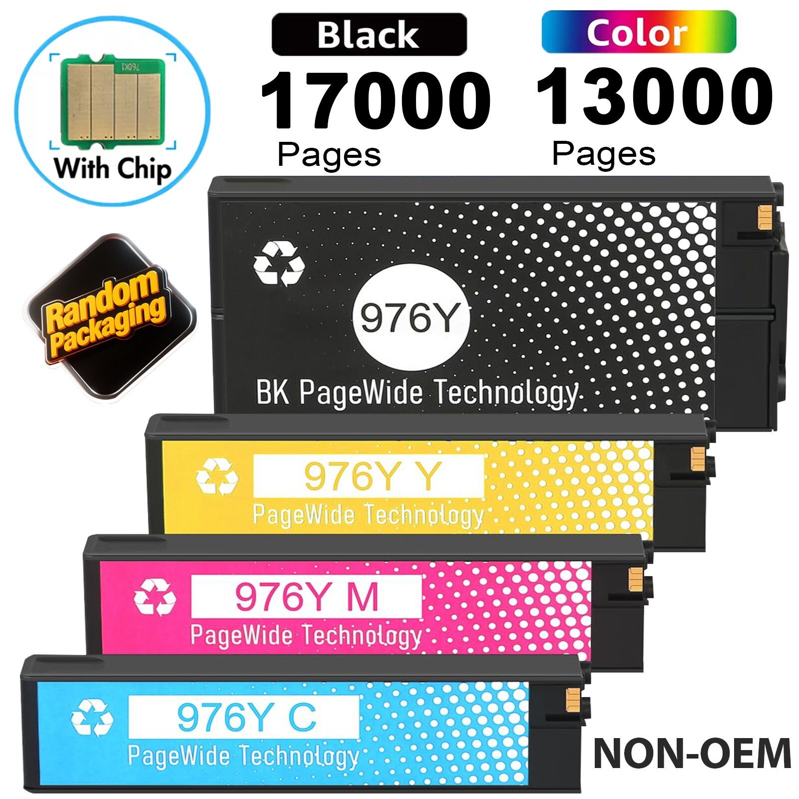 976Y Ink Cartridge Replacement for 976Y L0R05A L0R06A L0R07A With Chip