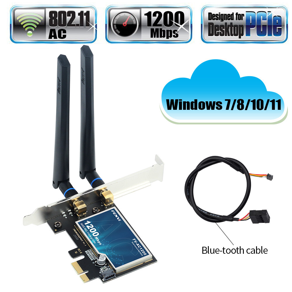 Desktop Gaming PCIe WiFi Bluetooth Card Dual Band Wireless PCI-E Network Adapter
