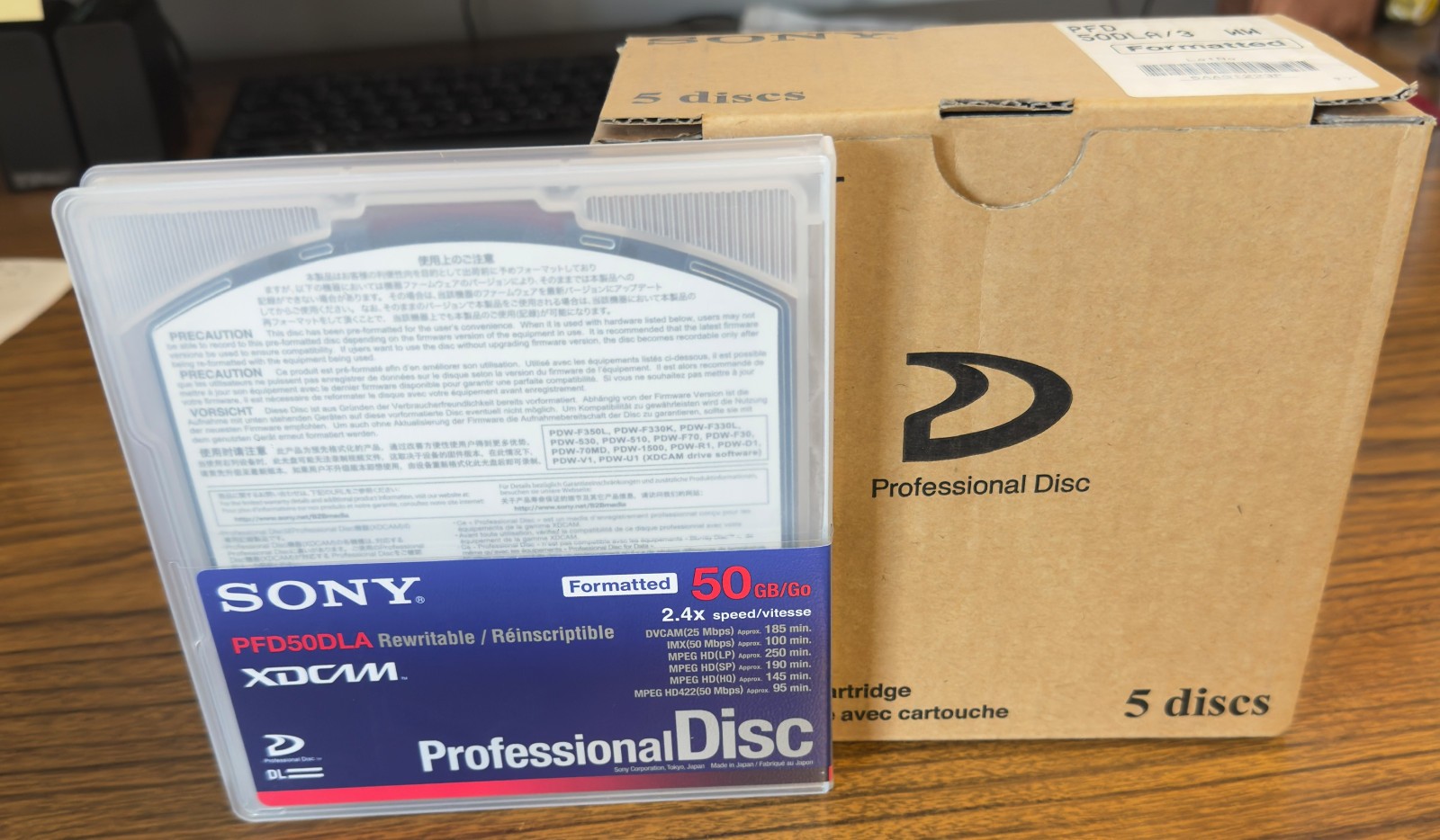 NEW Sony PFD50DLA XDCAM 50GB Disc 5x Pack
