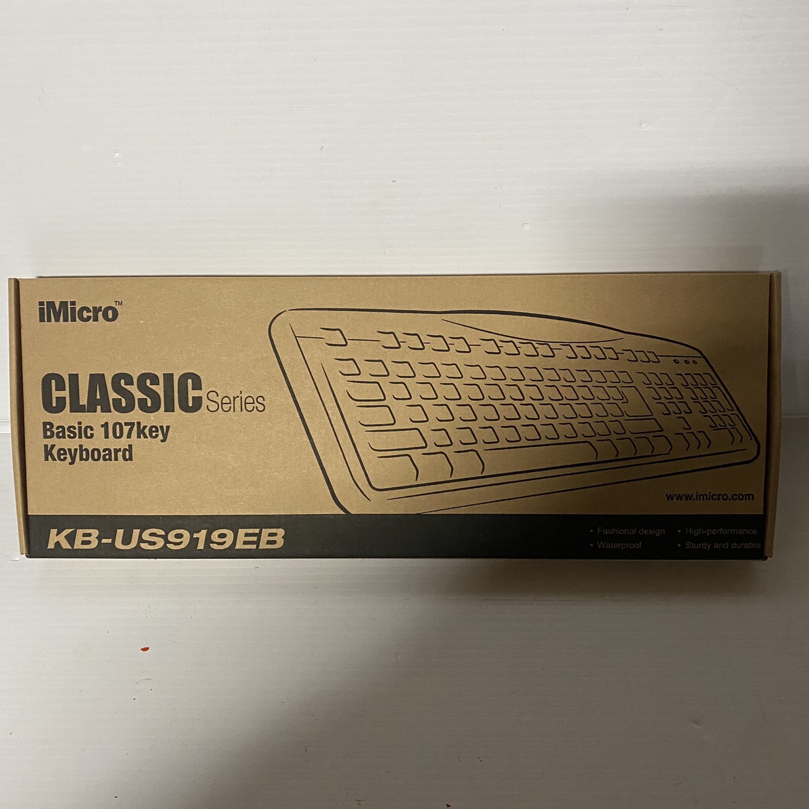 NEW iMicro KB-US919EB USB Wired Basic 107 Key Keyboard (B)