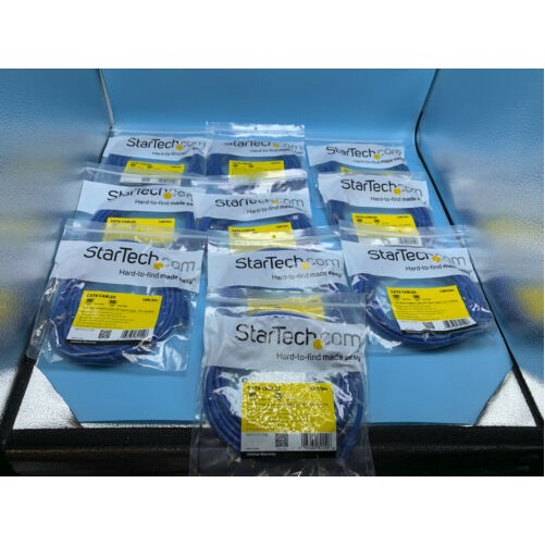 Startech N6PATCH10BL10PK 10FT BLUE 10 PACK CAT6 CABLE SNAGLESS RJ45 UTP PATCH CA