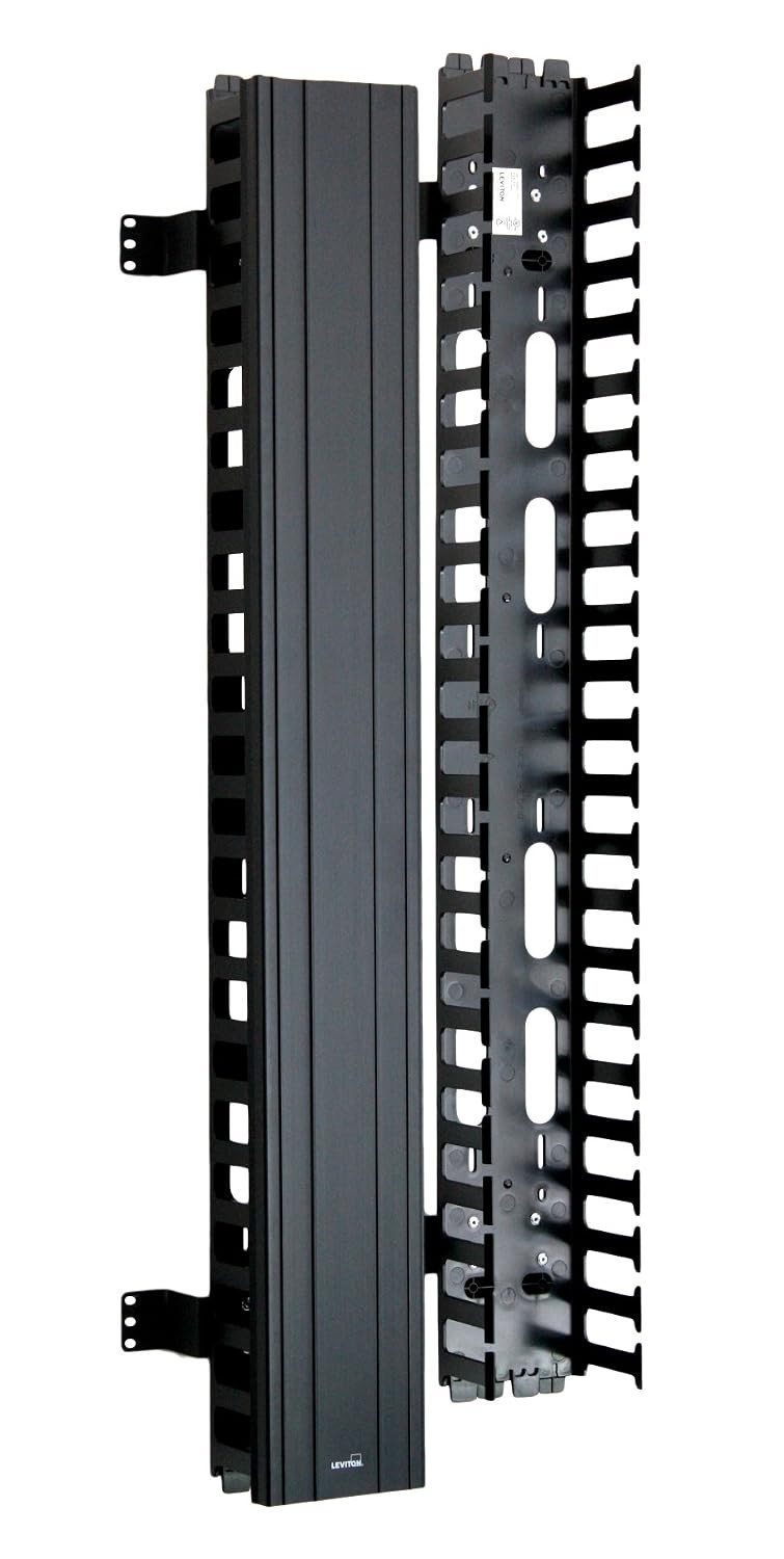 Leviton Vertical Front Only Cable Management 5" Channel x 80" long Snap-On Cover