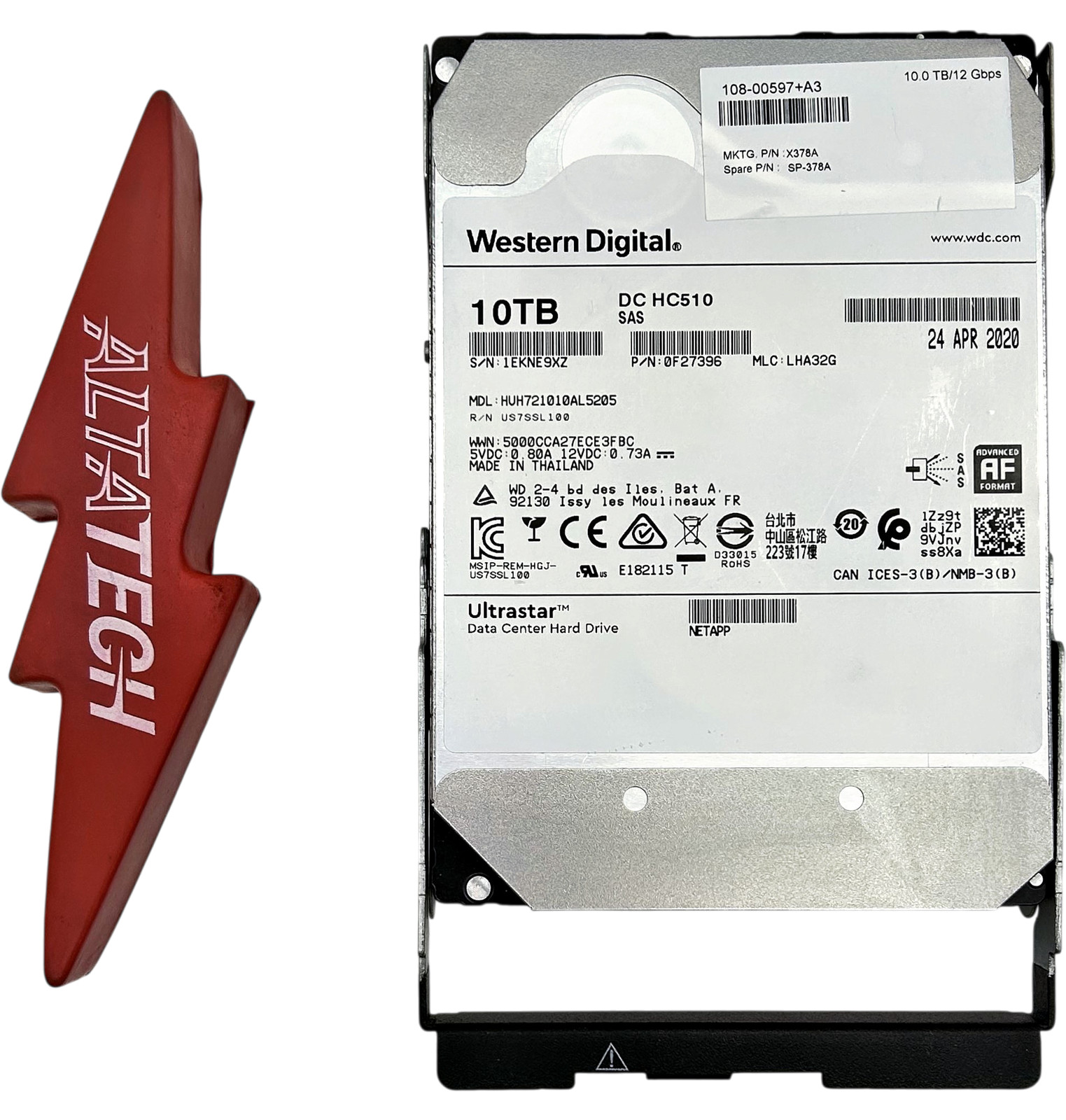 NetApp X378A 10TB 7.2K 3.5" NSE HDD DS460C