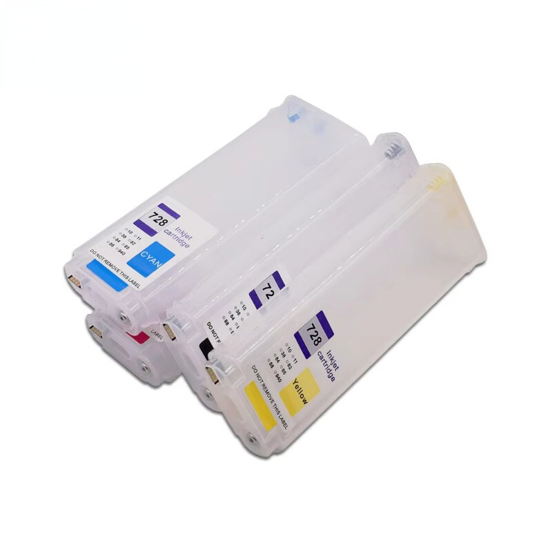 Refillable Empty HP728 Ink Cartridge 300ML Built-In Chip for DesignJet T730 T830