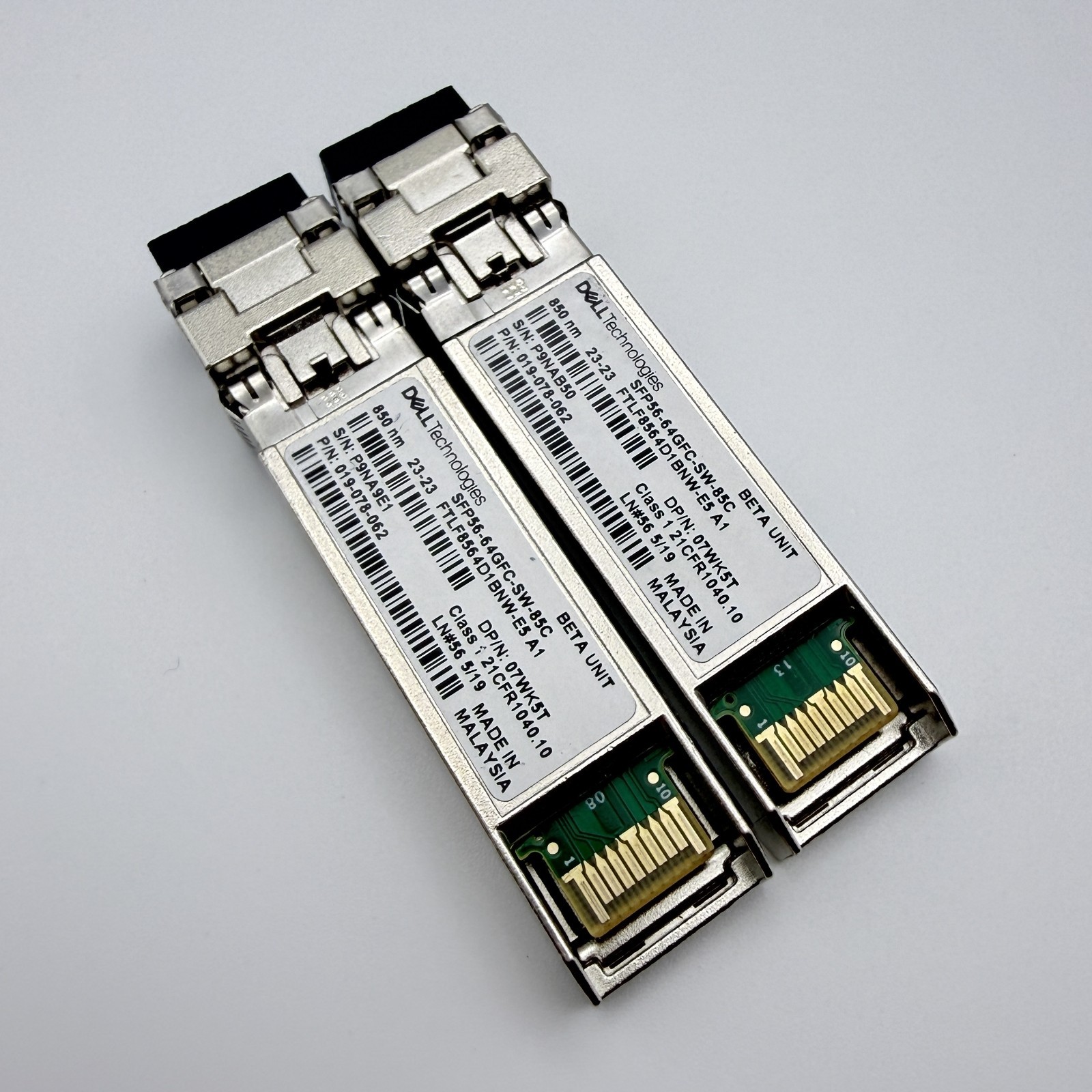 Dell SFP56‑64GFC‑SW‑85C 64G FC SFP56 Transceiver 850nm MMF DP/N 07WKST SAN