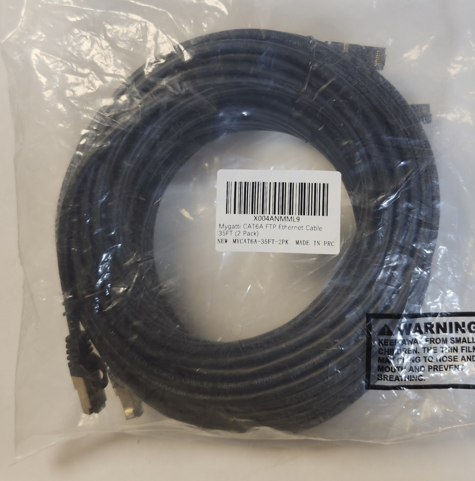 2 Pack Mygatti CAT6A FTP Ethernet Cable 35ft Each