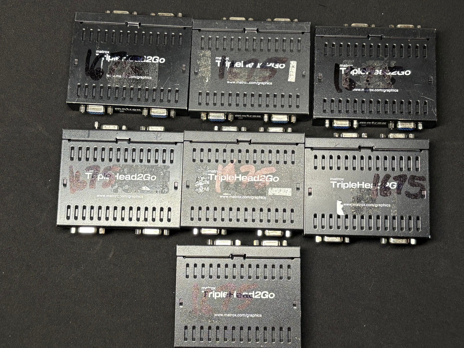 Lot of 7 Matrox TripleHead2Go T2G-A3AF Multi-Display VGA Expansion Modules