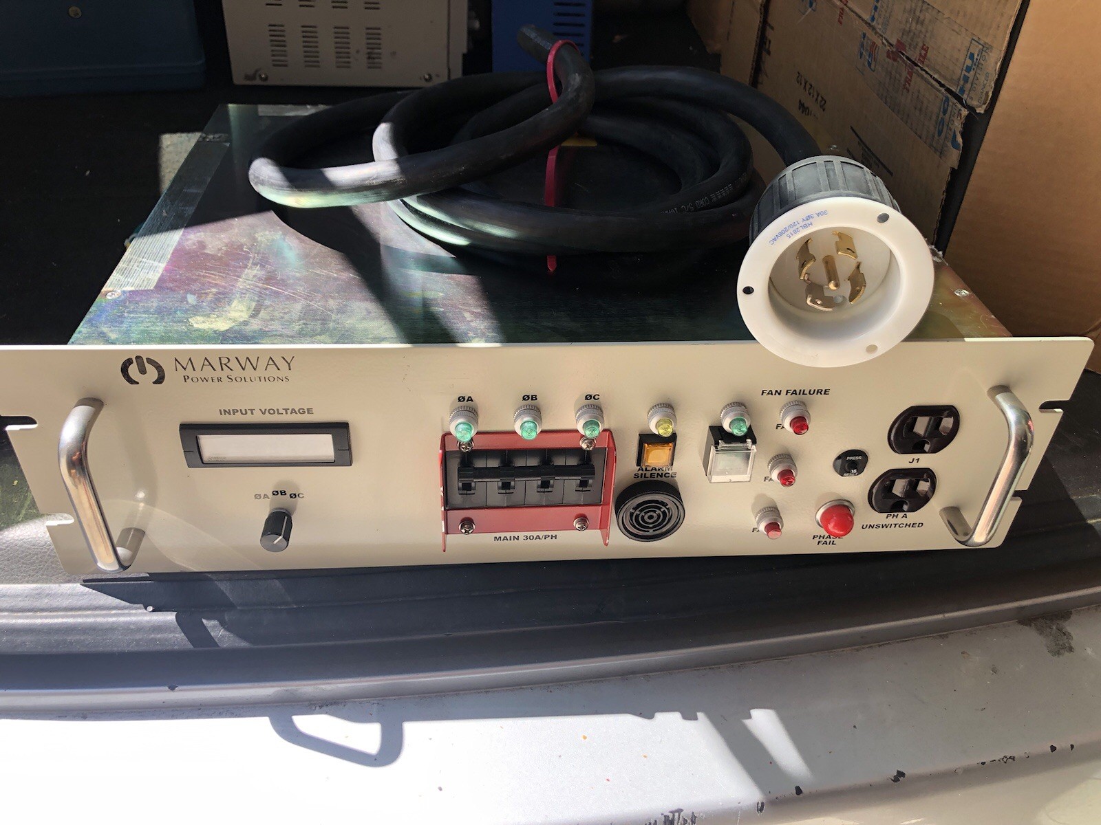 Marway MPD 41621-065 Power Distribution Unit PDU 3-Phase 120/208VAC 3U Used