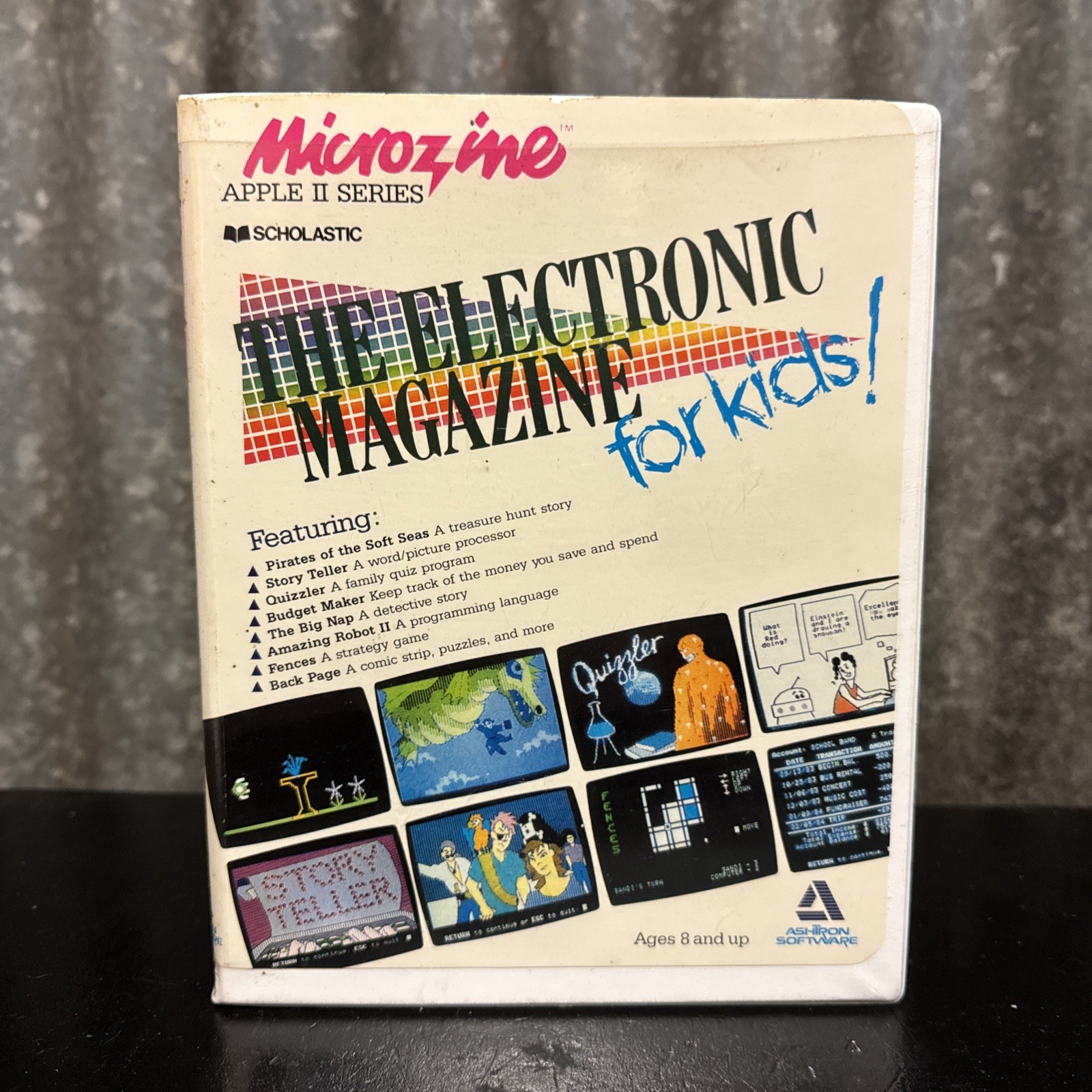 MICROZINE disk Software Apple II Series COMPLETE Original Packaging 1985