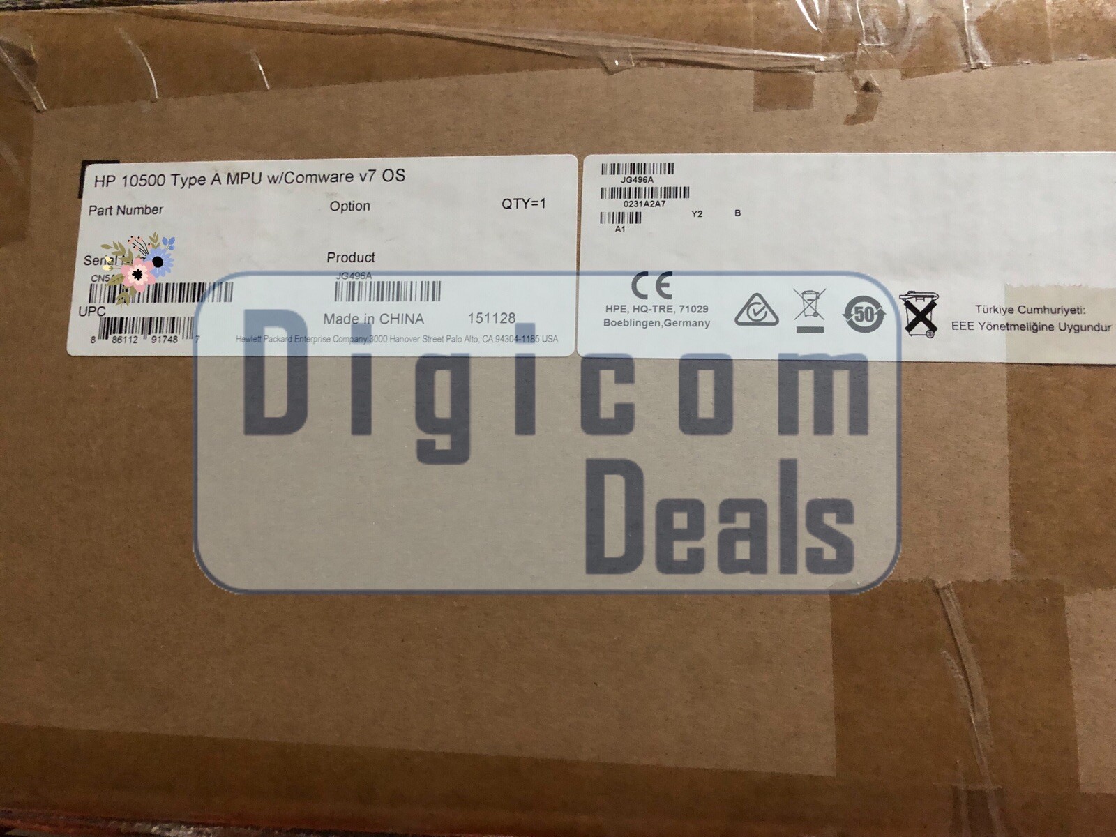BRAND NEW SEALED JG496A HPE 10500 Type A Main Processing Unit with Comware v7 OS