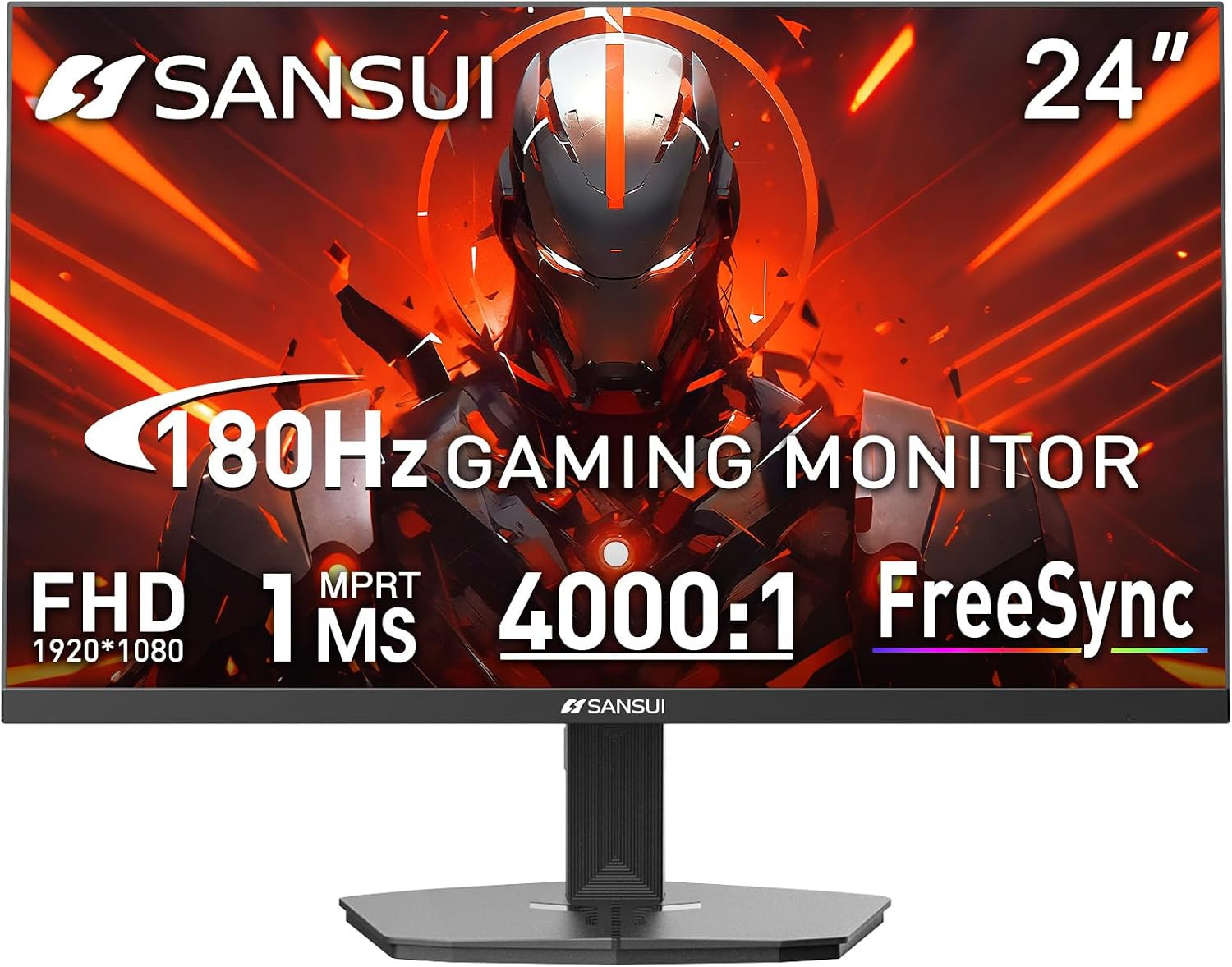 24 Inch 180Hz Gaming Computer Monitor, FHD 1080P for Game Office